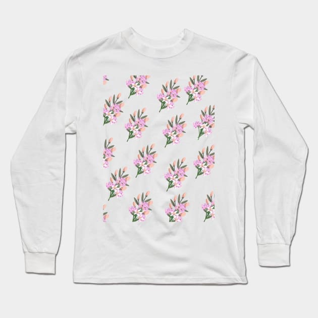 Beautiful Flower Pattern Long Sleeve T-Shirt by BeatyinChaos